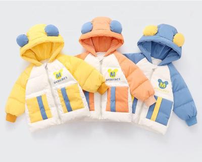 China Viable Warm Thick Cute Ear Winter Sale Clothes Boy Girl Baby Girl Hooded Jacket Coat for sale