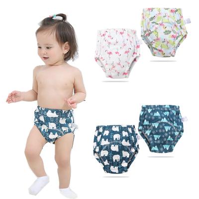 China Wholesale 2pcs/box Printed Baby Cloth Diapers Babies Washable Reusable Cotton Nappies Diaper Cloth for sale