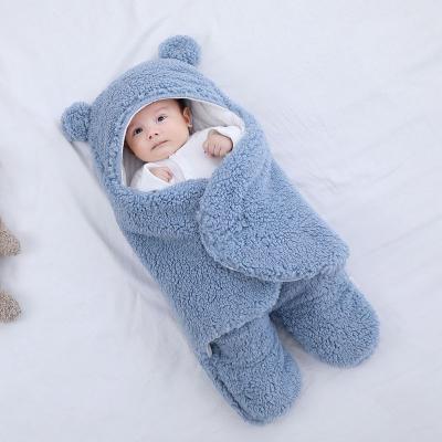 China 2021 Hot Sale Baby Bear Sleeping Bag Baby Winter Sleeping Bag Warm Sheared Baby Sleeping Bag Breathable for sale