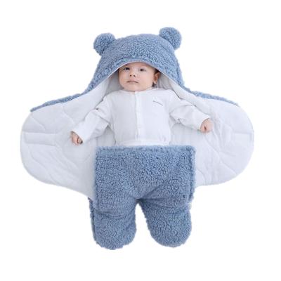 China Protect Soft Infant Baby Fleece Winter Newborn Baby Wrap Baby Cotton Winter Stroller Baby Sleeping Bag for sale