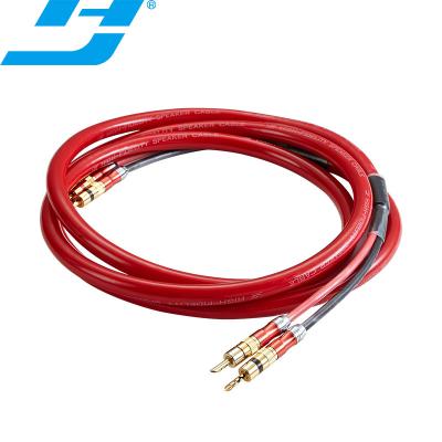 China Professional Audio DVD Player HiFi Cable With High End 24k Gold Plated Banana Plugs for sale