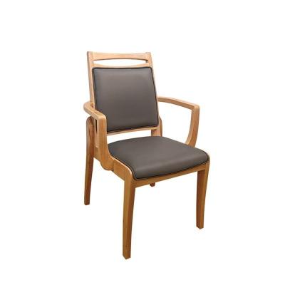 China Modern Hotel Solid Wood Restaurant Chairs Stainless Steel Wood Cafe Chairs for sale