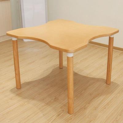 China Scandinavian Style Solid Wooden Dining Table Easy Cleaning Polygonal Shape for sale