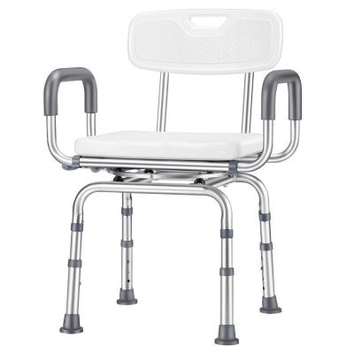 China Adjustable Swivel Shower Stool Portable Safety Rotating Shower Chair for sale