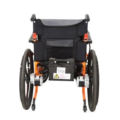 China High Back Comfort Electric Wheelchair Lead Acid Battery 4 Wheel Scooter Portable Folding Electric Wheelchair zu verkaufen