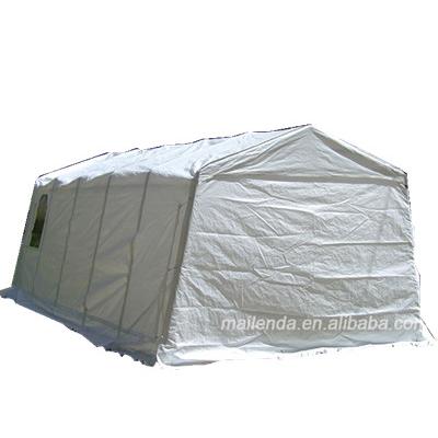 China Car Shelter 10' x16 x16 Canvas Fabric Storage Canopy UV-Resistant Peak Roof Transportable Shelter Car Parking Tent for sale