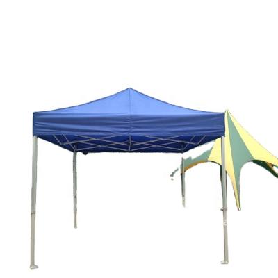 China Polyester With PA PU PVC Coating 3x3m 50mm Aluminum Folding Hex Tent for sale