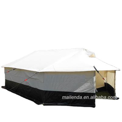 China Diamond Ground Nail Hexagon Family Refugee Tent 4.4x6m for sale