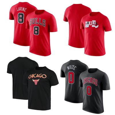 China Custom Antibacterial Sports Men's T-shirt Basketball T-shirt Chicago Bulls Shirt Michael Jordan Tank Top Zach Lavine Basketball T-Shirt for sale