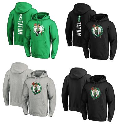 China Antibacterial Sport Wear Mens Hoodies Custom Basketball Uniform Jayson Tatum Jersey Boston Celtics Basketball Hoodie for sale