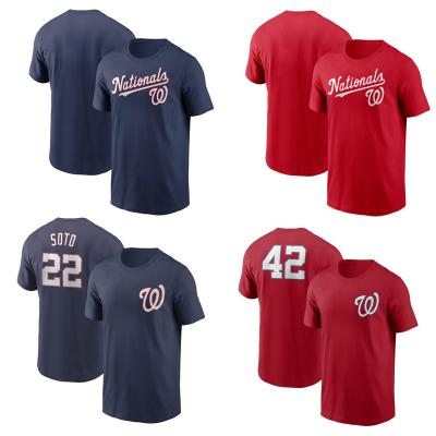 China Custom Made Washington Nationals Baseball Shirt Baseball Tank Top Antibacterial Sports T-shirt Mens Baseball T-Shirt for sale