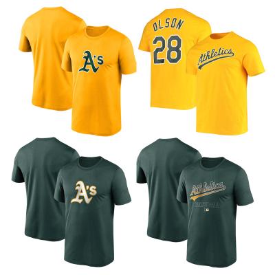 China Custom Made Oakland Athletics Baseball Jersey Antibacterial Sports T-shirt Mens Baseball Jersey T-Shirt for sale