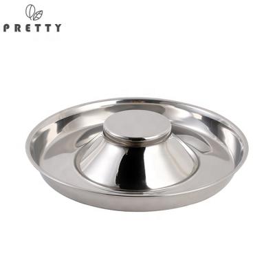 China Wholesale Pretty Dog Food Bowl Viable Portable Slow Feeder Dog Slow Eating Customizable Logo Stainless Steel Pet Feeder for sale