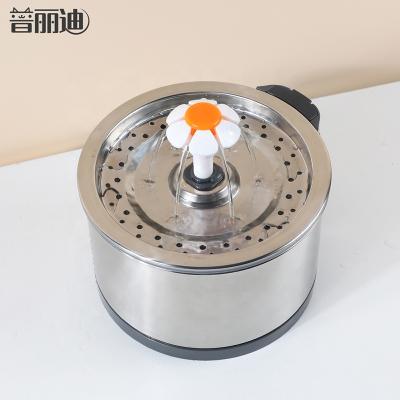 China Custom Logo Wholesale Stainless Steel Cat Dog Automatic Pet Water Fountain Automatic Electric Feeder Premium Water Fountain Filter For Cat for sale