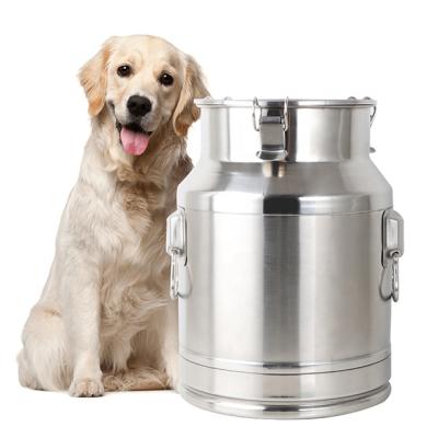 China Lovely Viable Moisture Resistant Dog Food Container With Lid And Handle Inspissate Stainless Steel Cat Dog Food Container For Pet for sale