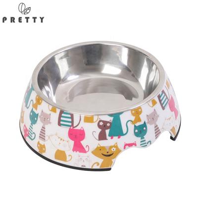 China Dog Cat Bowl Stainless Steel Pet Sustainable Feeder Easy In Clean Antidumping Mobile Pet Water Food Bowls For Dogs Cats Puppies for sale