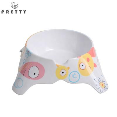 China Lovely Sustainable Quadrilateral Non Slip Pet Bowls For Food Cute Cartoon Dog Bowls For Customized Logo High Quality Melamine Pet Bowl for sale