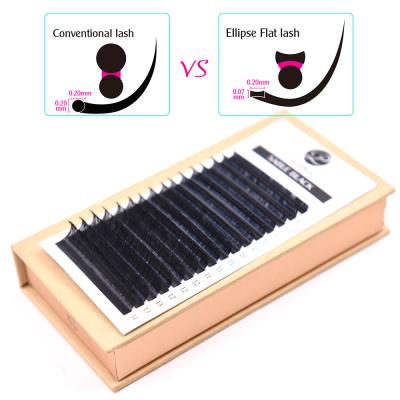 China LashPlus Natural Handmade Dark Matte Super Flat Eyelash Extension Black Super Light Eyelash Trays 0.15 0.20 for sale