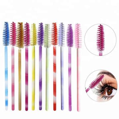 China Long Lasting Lash Wands Disposable Eyelash Extension Sweeps Colors Eyelash Fancy Brushes for sale