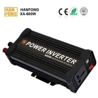 China High Frequency XA600watt solar inverter Car power inverter 600W 12V DC AC110V 220V power inverter with USB dual charger for sale