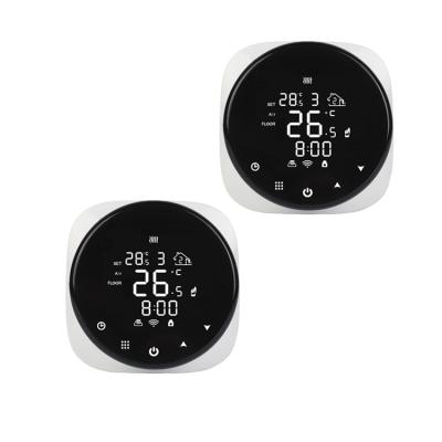 China Modern Wireless Fan Coil Fan Thermostat AC Touch Screen Control App WiFi Electric Heater Temperature Controller for sale