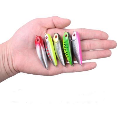 China Free Samples 5.5cm/5.8g ABS Artificial Pencil ABS Plastic Hard Bait Bionic Bait With Depth Dive Sea Fishing Lures Isca de pesca for sale