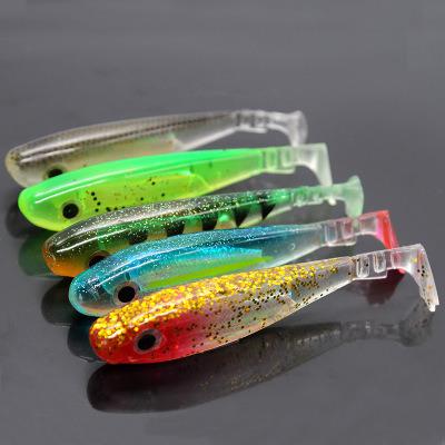 China Freshwater Duck Webbed Tail Soft Bait Aluminum Bass Warped Mouth With Aluminum Rainbow Fish Sea PVC 6cm/9cm/Bait for sale