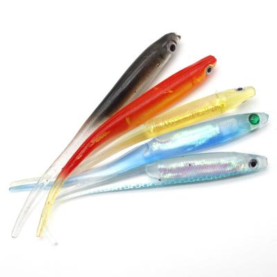 China New Arrival 3D PVC 3+7 Eyes Soft Needletail Fishing Lure With Aluminum Foil Shad Lure Freshwater Saltwater Fish for sale