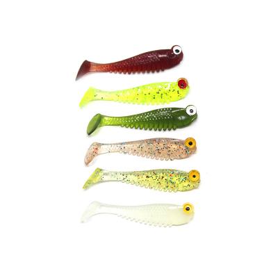 China Soft Lure Fishing Worm 55mm/1.5g 70mm/2.8g 20pcs/bag Fish T Tail Plastic Realistic Artificial Silicon ABS Bait Plastic Swimbait Tackle for sale