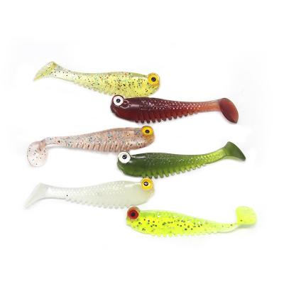 China Soft Lure Fishing Worm 5.5m/1.5g 7cm/2.8g 10pcs/bag Fish T Tail ABS Plastic Realistic Artificial Silicon Bait Plastic Swimbait Tackle for sale