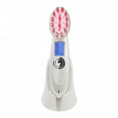 China USB Mini Portable Handheld LCD Display RF EMS Photon Therapy Laser Hair Regrowth Hair Loss Comb for sale