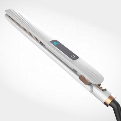 China Commercial Tourmaline Ionic Temperature Adjustment Flat Iron Expand Panel Ceramic Heating Plate Styling Tool for sale