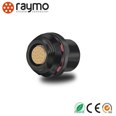 China Durable Circular Push Pull Connectors With Gold Contact Plating Durability 500 Cycles for sale