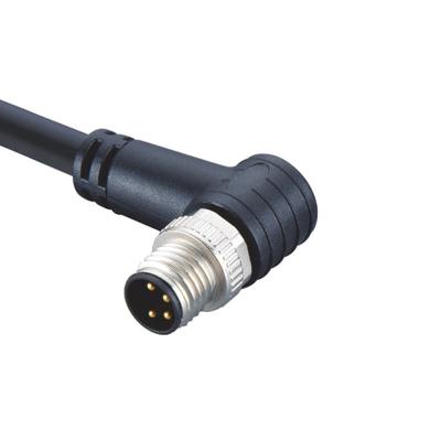 China Verbindungsstück-Ellbogen-Stecker M8 3 Pin Connector der Sensor-Auslöser-M8 rechtwinkliger zu verkaufen