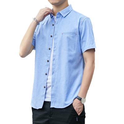 China Good quality wholesale customized anti-pilling fashion boys plain cotton shirt for sale