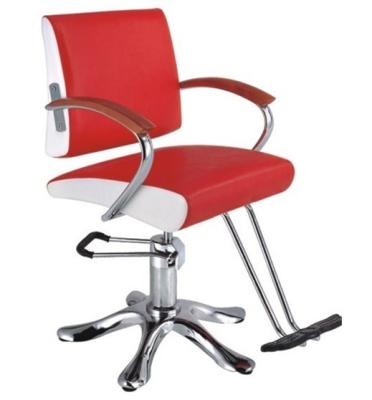 China Barber Salon Factory Wholesale Cheap Red Styling Chairs Portable Hair Styling Chair For Hair Beauty Salon for sale