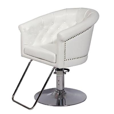 China Styling White Leather Barber Salon Chairs Styling Chair For Makeup Artist For Beauty Salon for sale