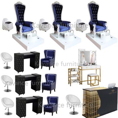 China Beauty Salon Pedicure Bowls With Jets And No Plumbing Pedicure Chair With Manicure Table Set For Nail Salon Luxury Furniture for sale