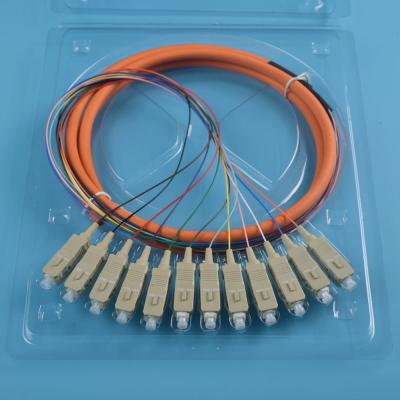 China FTTH Pigtail 12 Core SC Multimode Fiber 12 Core Pigtail for sale