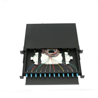 China FTTH Ftth Fiber Optic Termination Box 24 Fiber Optic Cable Termination Box 1u for sale