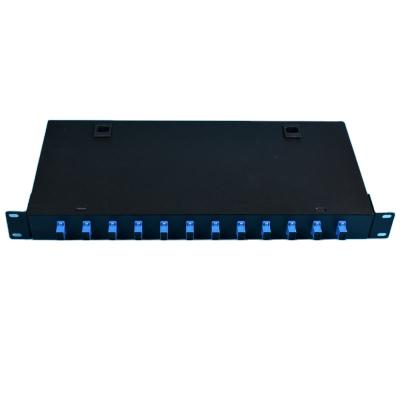 China FTTH rack mount fiber patch panel 12 fibra rosette box ftth fiber optic terminal for sale