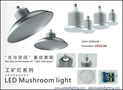 China factory lighting led highbay dimmable mushroom light meanwell driver bridgelux led CE for sale