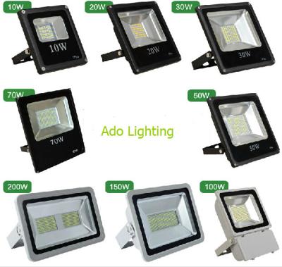 China outdoor led flood lighting black fixture 10-200W RGB DMX controlled rechargeable security for sale