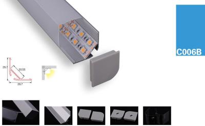 China LED Strips Aluminum Profile Anodized  6063 T5 Aluminum Alloy1M 2M 3M length for sale