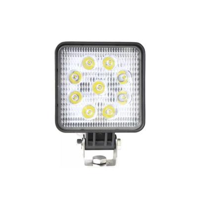 China Waterproof 12V 24V square 27w square led work light forklift tractor off-road work light led KLY-701 for sale