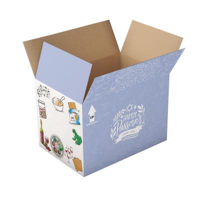 China Recyclable Custom Logo Folding Shipping Boxes Printed Shopping Packaging Announcement Box for sale