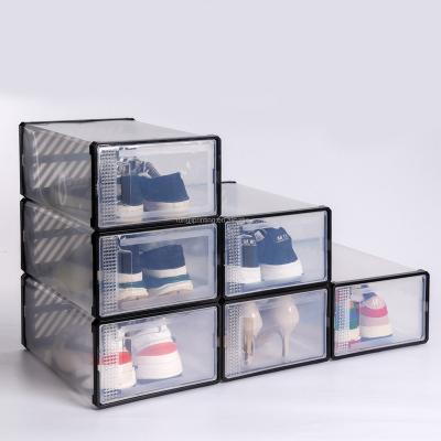 China Recyclable Custom Size Clear PP Plastic Box Shoes Storage Packaging Boxes for sale