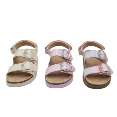 China Fashion trend wholesale high quality custom made genuine leather sandals garden sandals for kids girl for sale