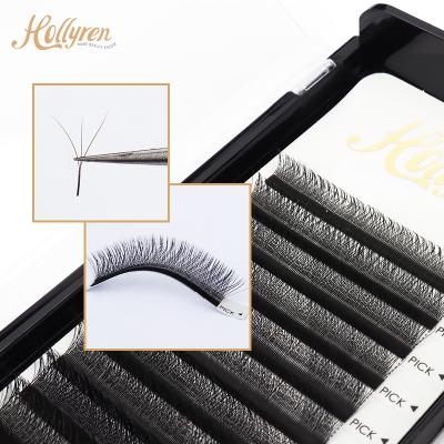 China Easy Fan Creating Clover Eyelash Extension 3D Volume Eyelash Premade Russian Lashes 8-18mm Easy Fans Eyelash Extensions Supplies for sale