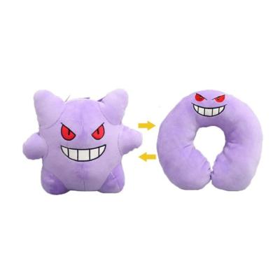 China Home Deco Pokemon Gengar Deformed Gengar U Pillow Purple Double Sided Doll Deformed Pillow Toy Pillow U Shaped Pillow for sale